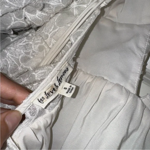 For Love and Lemons White Mini Lace Dress - Picture 8 of 9